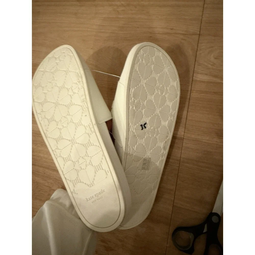 Kate Spade New York White Logo Slide Sandals‎ Size 11 Women's